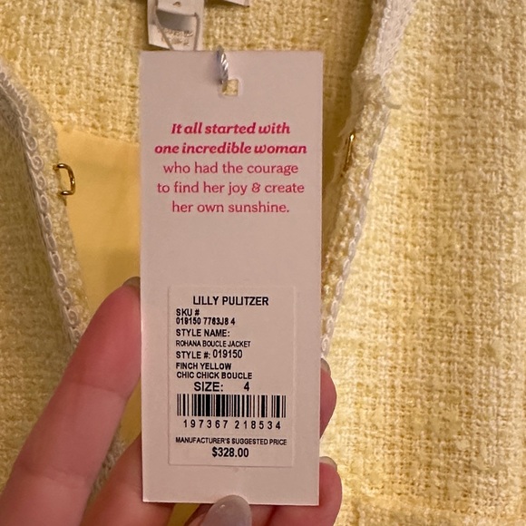Elegant Yellow Lilly Pulitzer boucle Jacket - Picture 3 of 7